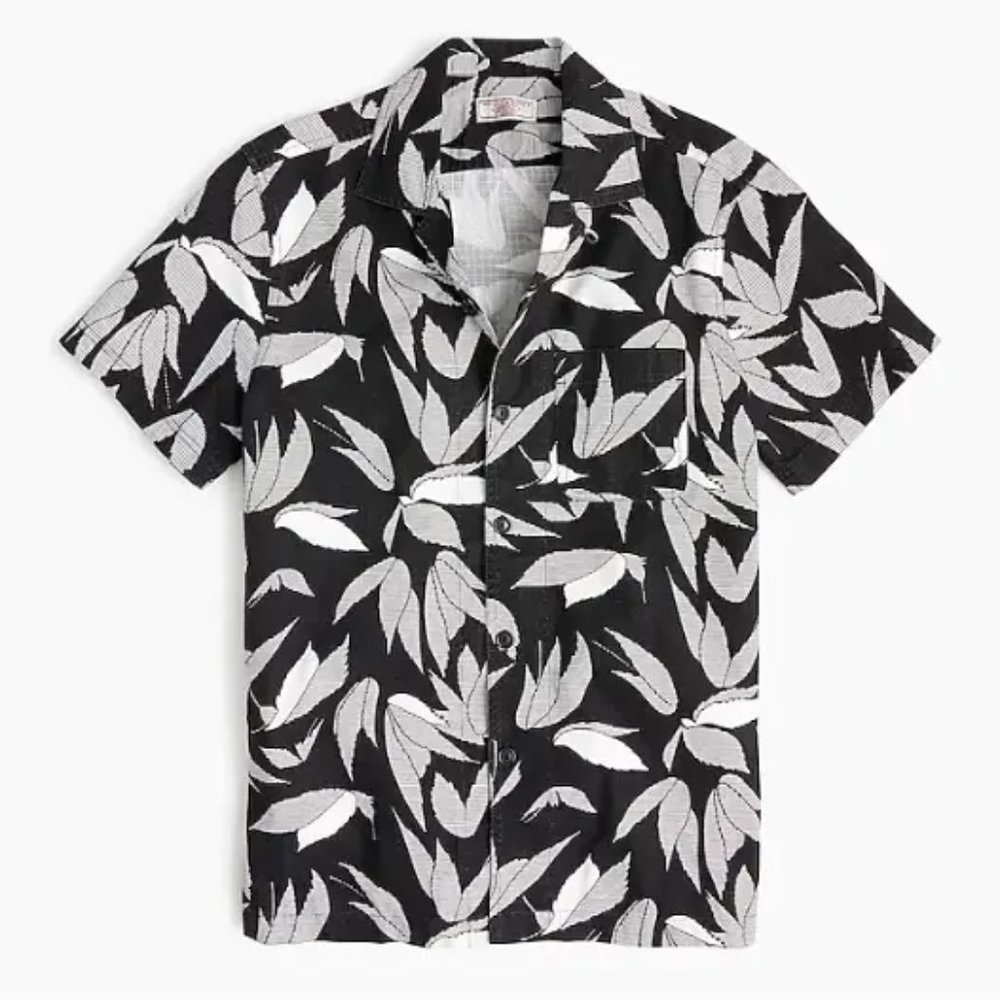 Wallace & Barnes Printed Camp-Collar Shirt